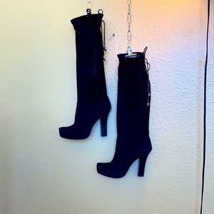 Black Suede Boots By Bcbg